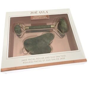 ZOE AYLA JADE FACIAL ROLLER AND GUA SHA TOOL